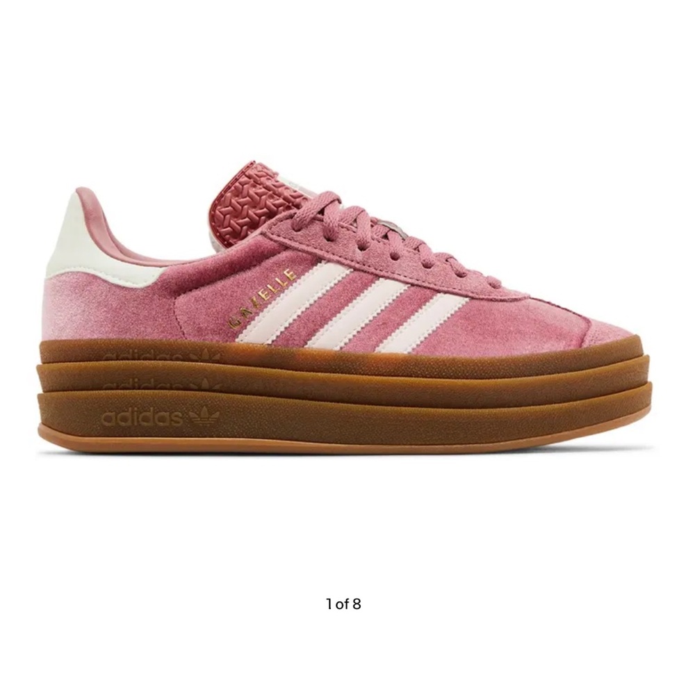 Adidas Pink Gazelle Bold Velvet Sneaker